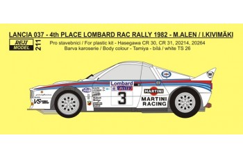 Decal – Lancia 037 - RAC Rally 1982 4th place - Alen / Kivimäki